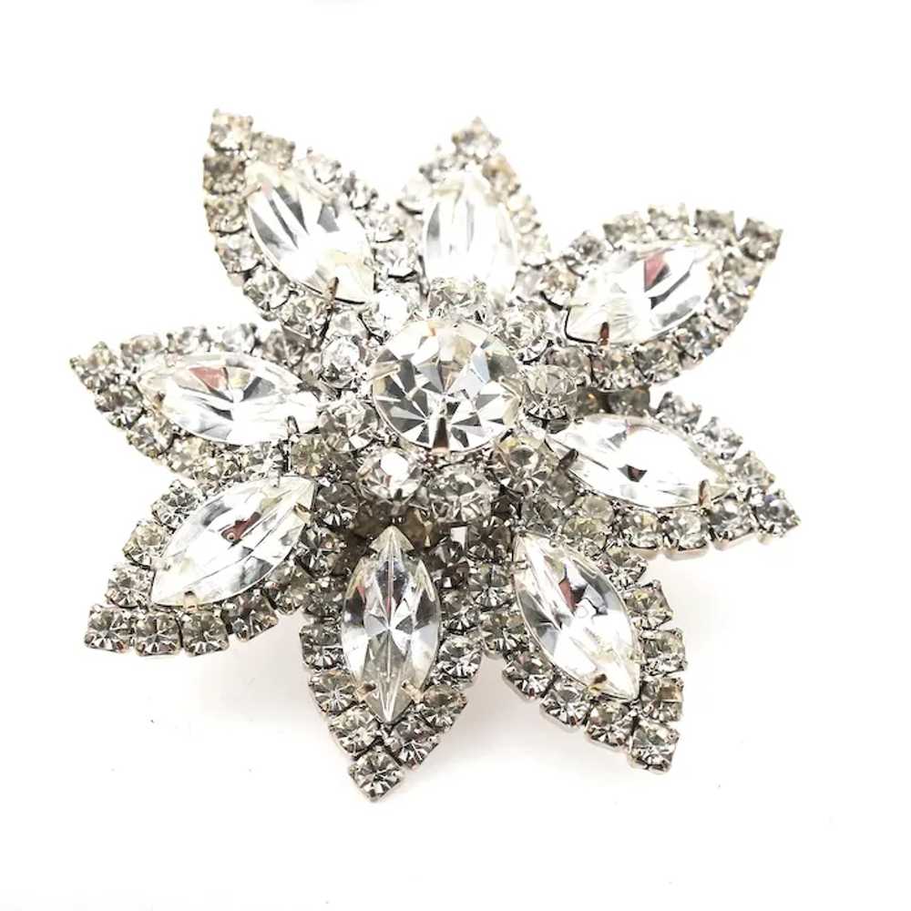 Marie Ferra Sparkling Rhinestone Flower Brooch – … - image 9