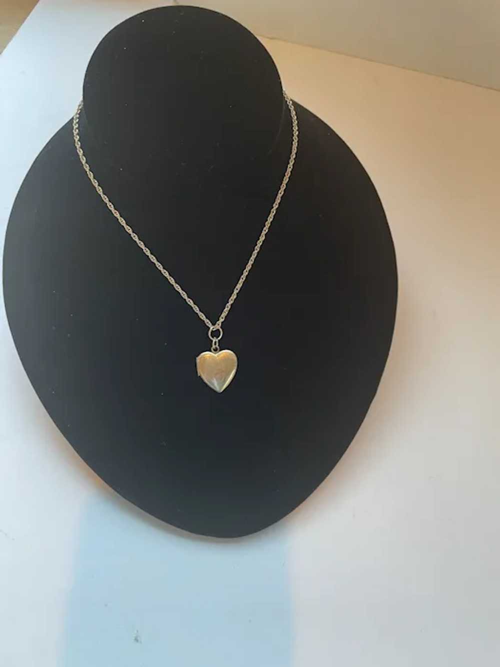 Gold Heart Locket and Chain - image 2