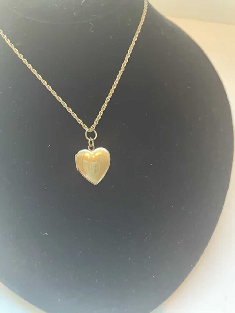 Gold Heart Locket and Chain - image 3