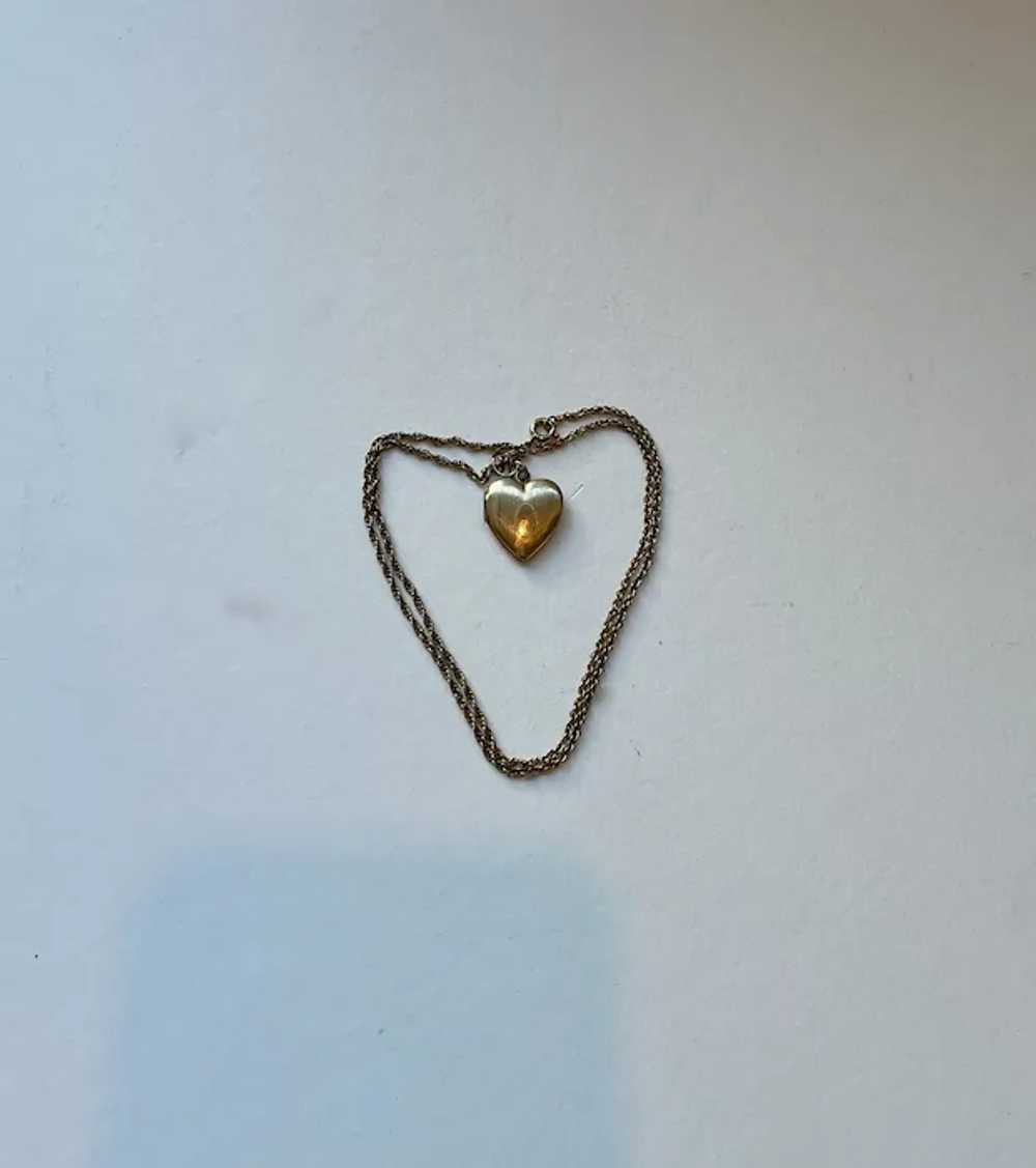 Gold Heart Locket and Chain - image 7