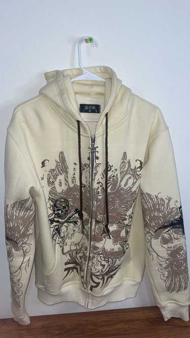 Streetwear Cream Colored Zip Up streetwear hoodie