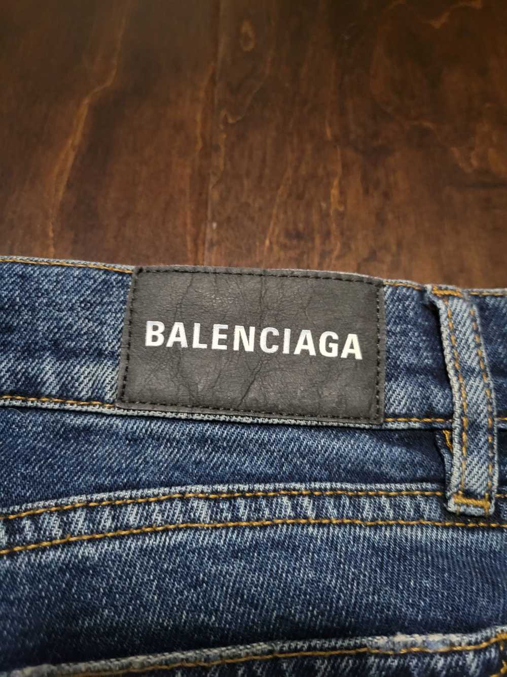 Balenciaga Balenciaga Faded Wash Dark Blue Denim … - image 6