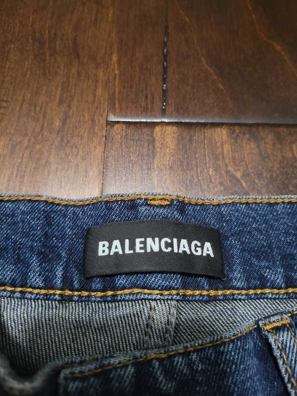 Balenciaga Balenciaga Faded Wash Dark Blue Denim … - image 8