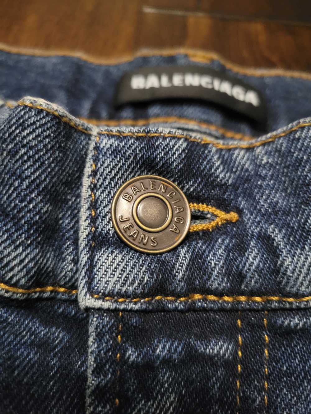 Balenciaga Balenciaga Faded Wash Dark Blue Denim … - image 9