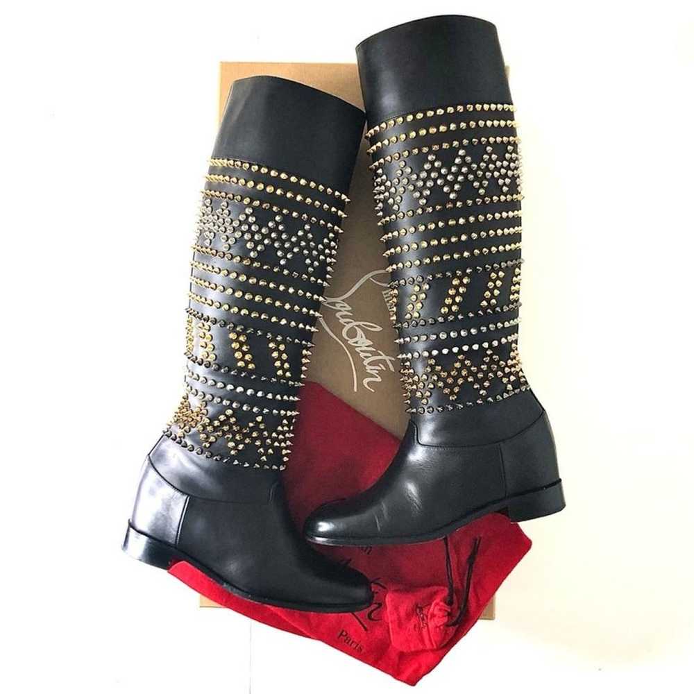 Christian Louboutin Leather riding boots - image 3