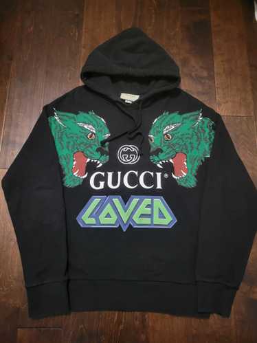 Gucci Gucci Loved Tiger Print Black Hoodie