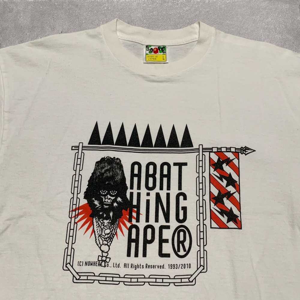 Bape Bape Large Original Fake White Tee A Bathing… - image 3