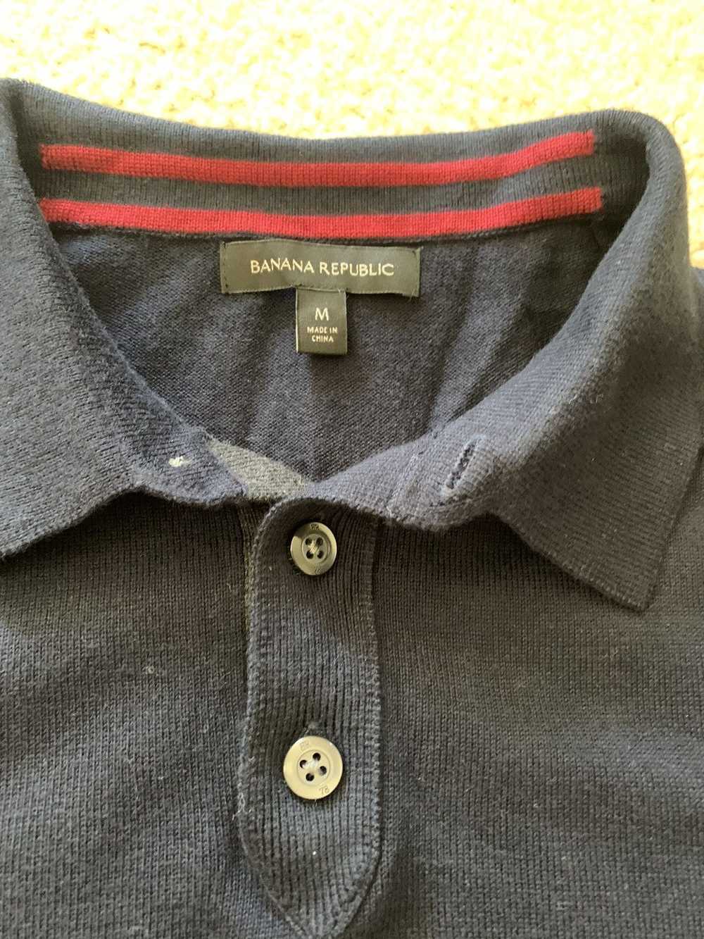 Banana Republic Arm Stripe Polo Sweater - image 2