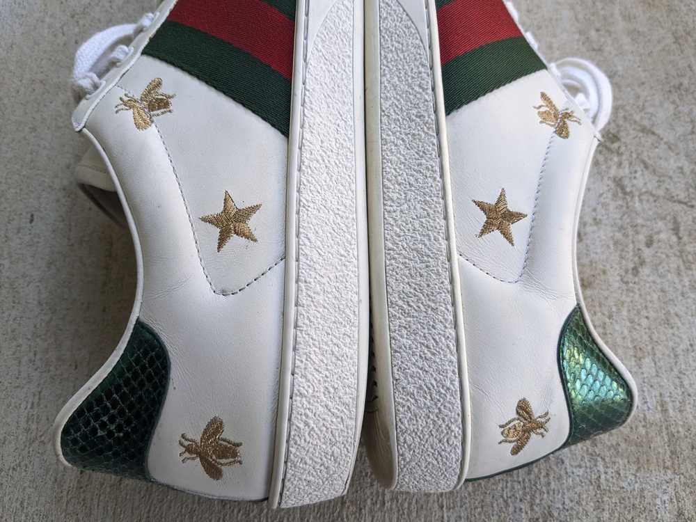 Gucci Gucci Ace Sneakers White Bee Stars Low 11.5… - image 10