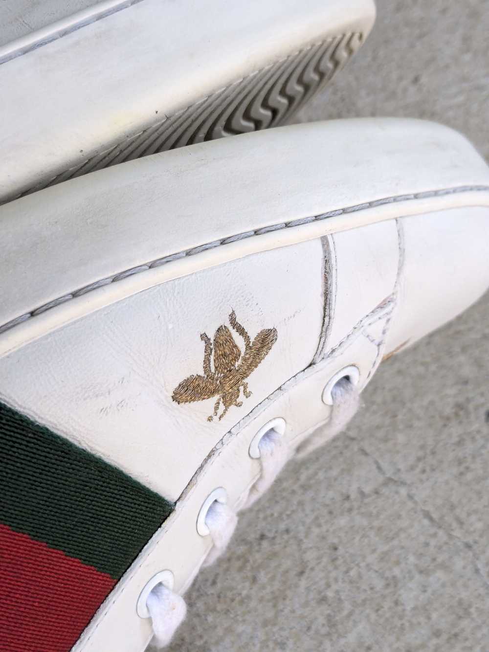 Gucci Gucci Ace Sneakers White Bee Stars Low 11.5… - image 11