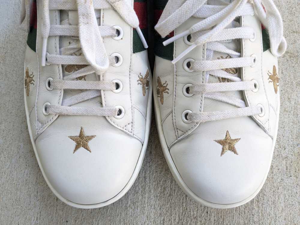 Gucci Gucci Ace Sneakers White Bee Stars Low 11.5… - image 5