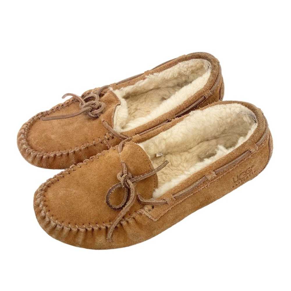 Ugg Ugg Tan Moccasin Slippers Sz 6 - image 3