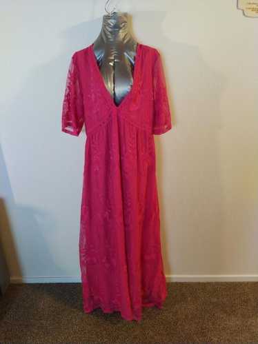 Designer Maternity dress XL hot pink Magenta