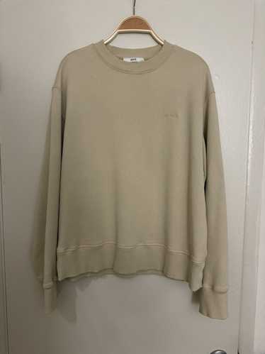 AMI Distressed French Terry Sweater