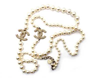 Chanel Chanel Gold CC Scatter Pearl Necklace 100 … - image 1