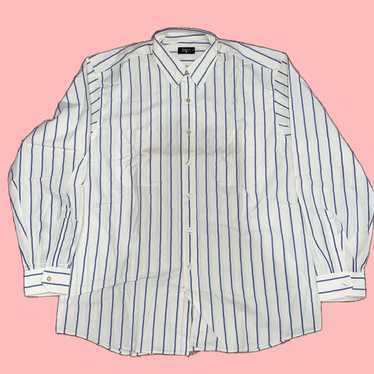 Hugo Boss Classic Fit Crew Neck White Striped Cot… - image 1