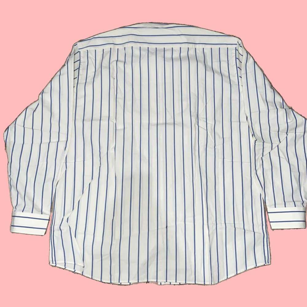 Hugo Boss Classic Fit Crew Neck White Striped Cot… - image 4