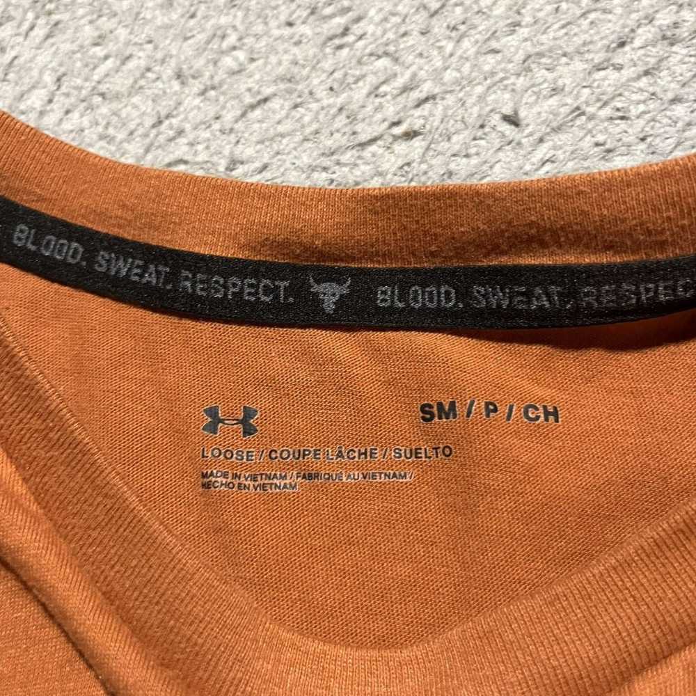 Under Armour Mens Small Orange Stretch Logo Short… - image 7