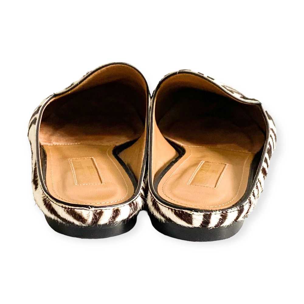 Aquazzura Aquazzura zebra print cow fur flat mule… - image 8