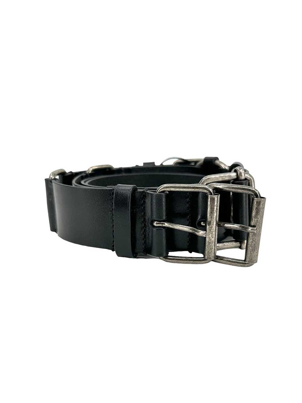 Ann Demeulemeester Black Double Buckle Leather Be… - image 1