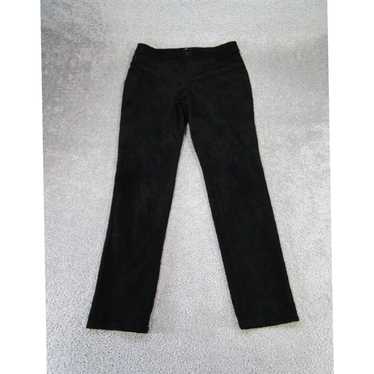 Vintage Womens Black Faux Suede Chicos Skinny Pant