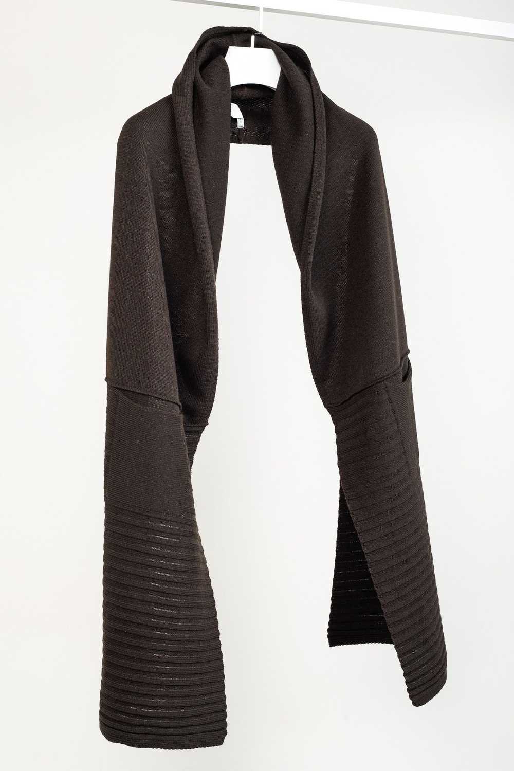 Sarah Pacini Sarah Pacini Brown Wool-Blend Ribbed… - image 1