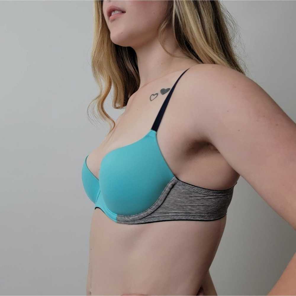 Pink Victoria's Secret PINK Push-up Top - Teal Bl… - image 2