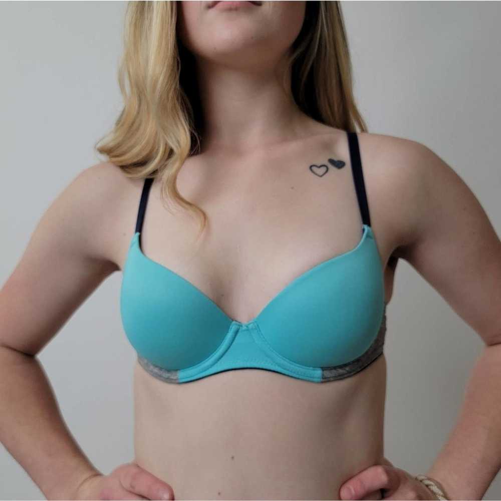 Pink Victoria's Secret PINK Push-up Top - Teal Bl… - image 3