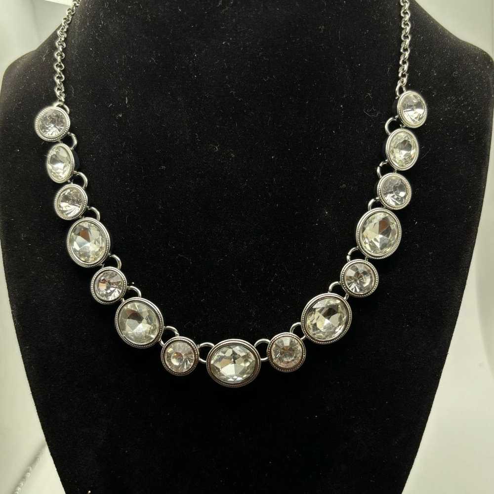 Other Vintage silver Rhinestone necklace - image 1