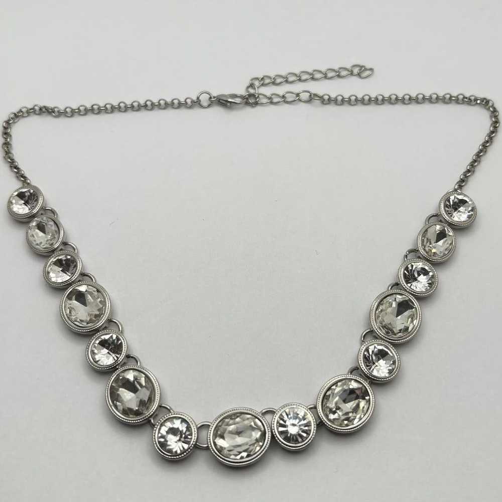 Other Vintage silver Rhinestone necklace - image 2