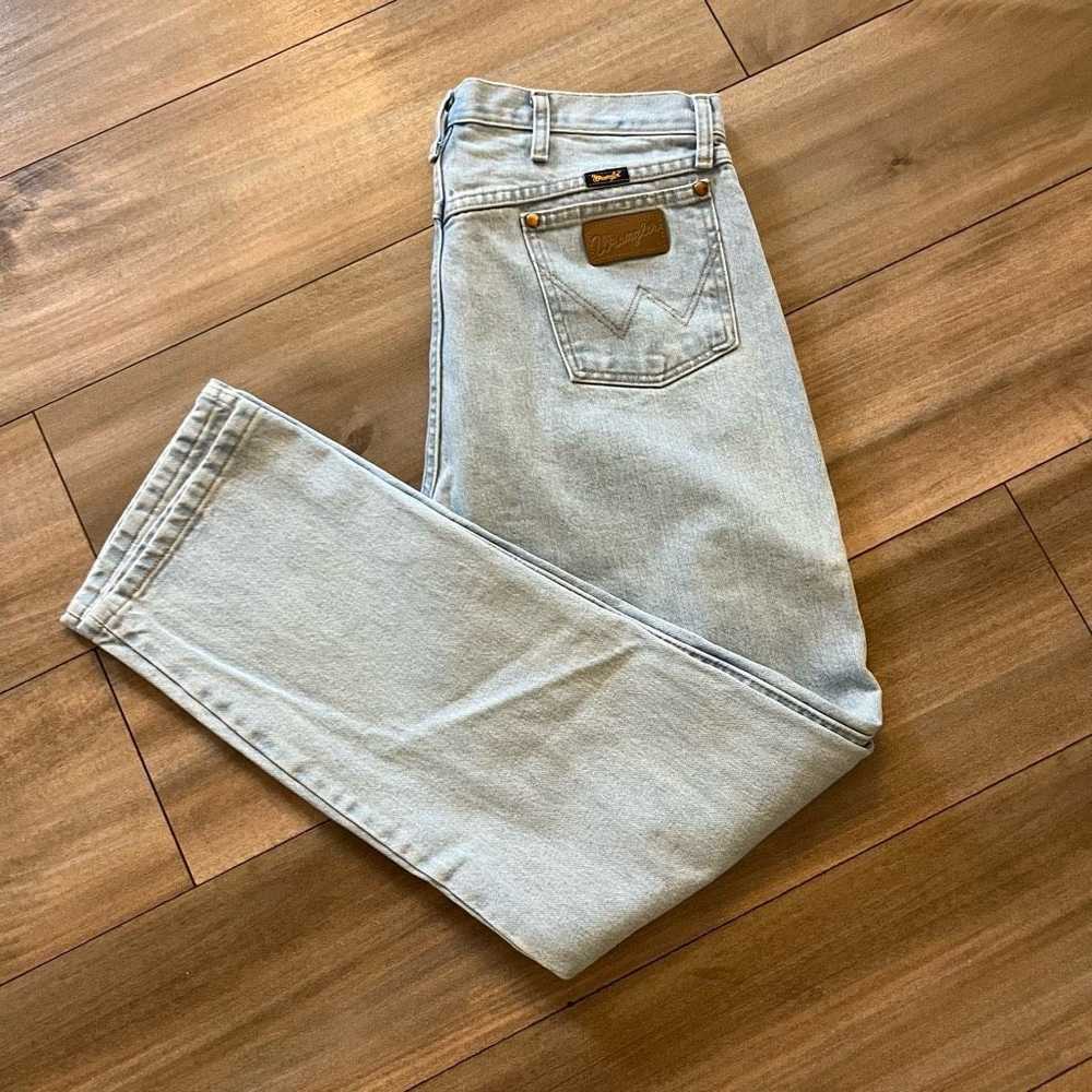 Wrangler Vintage Wrangler Light Wash Denim Cargo … - image 1