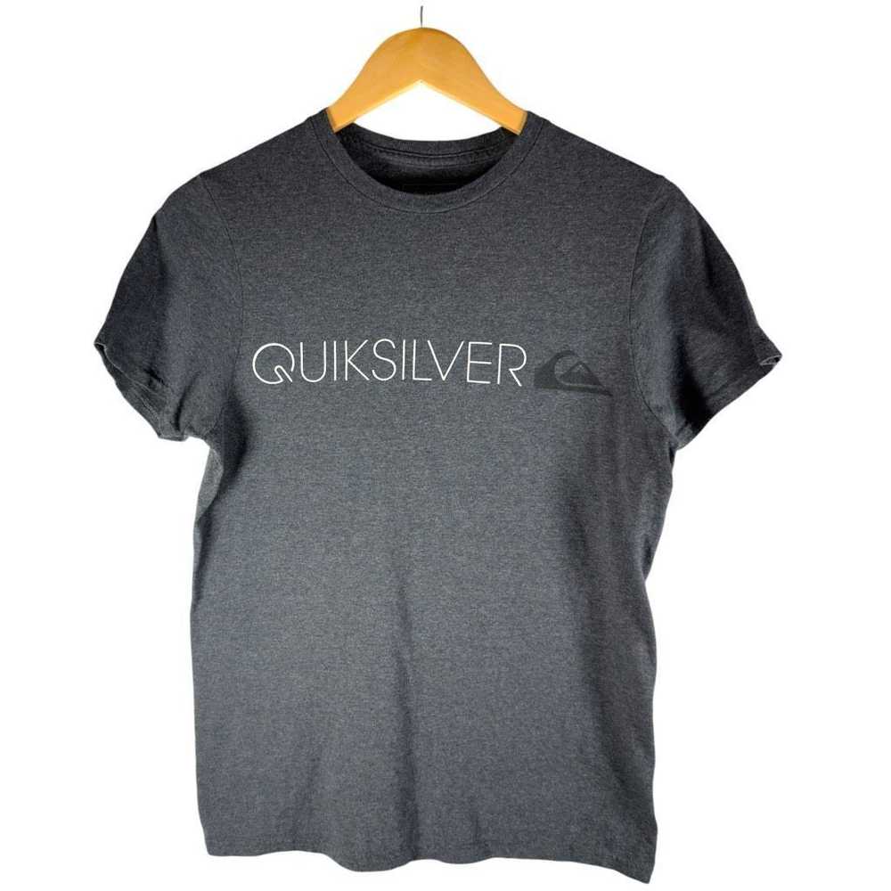 Quicksilver Quiksilver Heather Grey Big Logo T-sh… - image 1