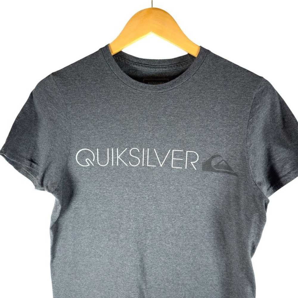 Quicksilver Quiksilver Heather Grey Big Logo T-sh… - image 4