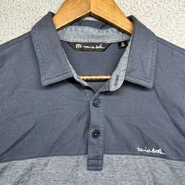 Vintage Mens Medium Gray Blue Pima Cotton Embroid… - image 1