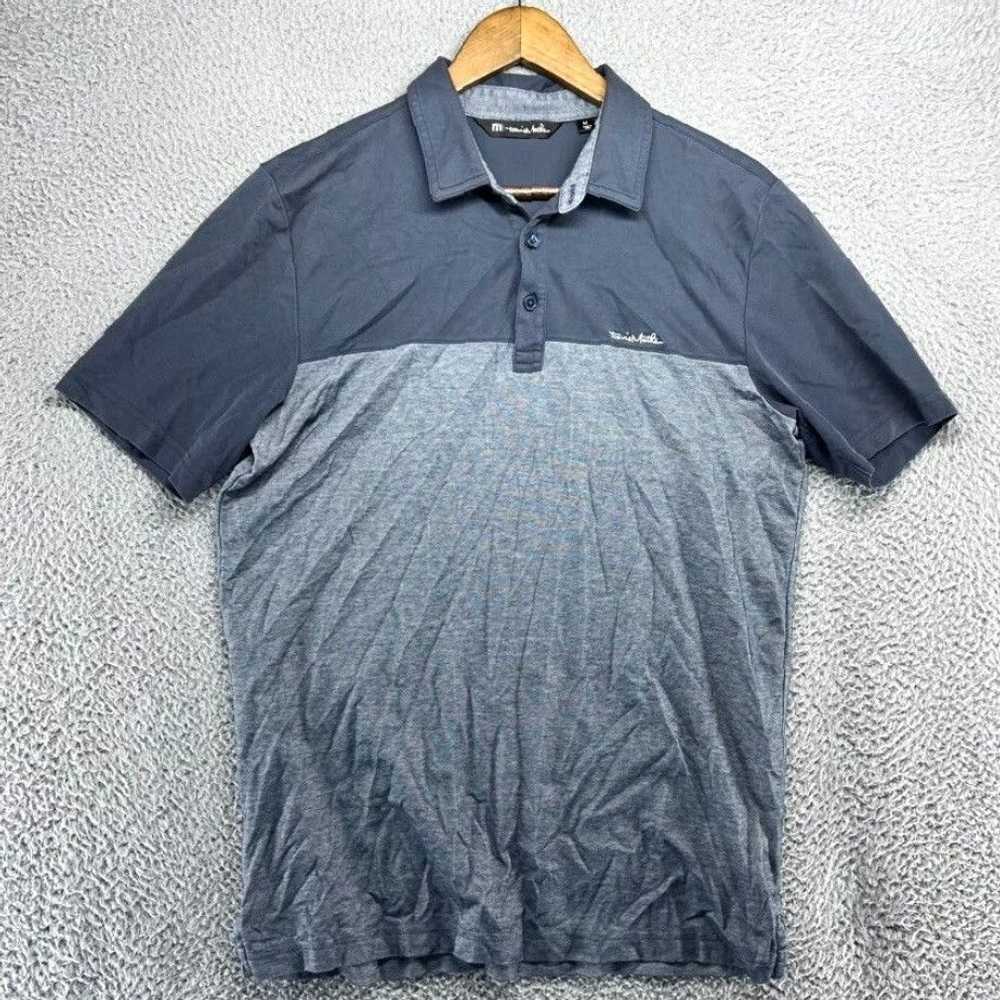 Vintage Mens Medium Gray Blue Pima Cotton Embroid… - image 2