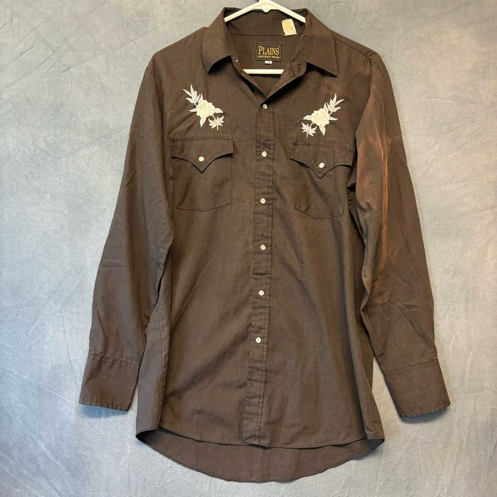 Generic Plains Westernwear Shirt Pearl Snap Mens … - image 1