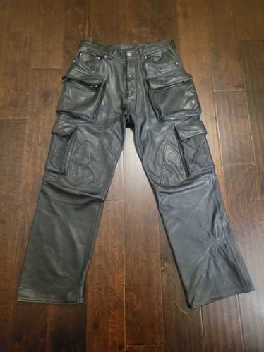 Chrome Hearts Chrome Hearts Black Leather Cargo Pa