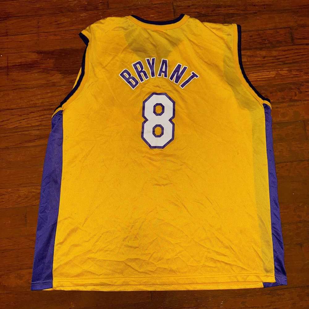 Champion Vintage Lakers Kobe Bryant #8 Gold Jerse… - image 2