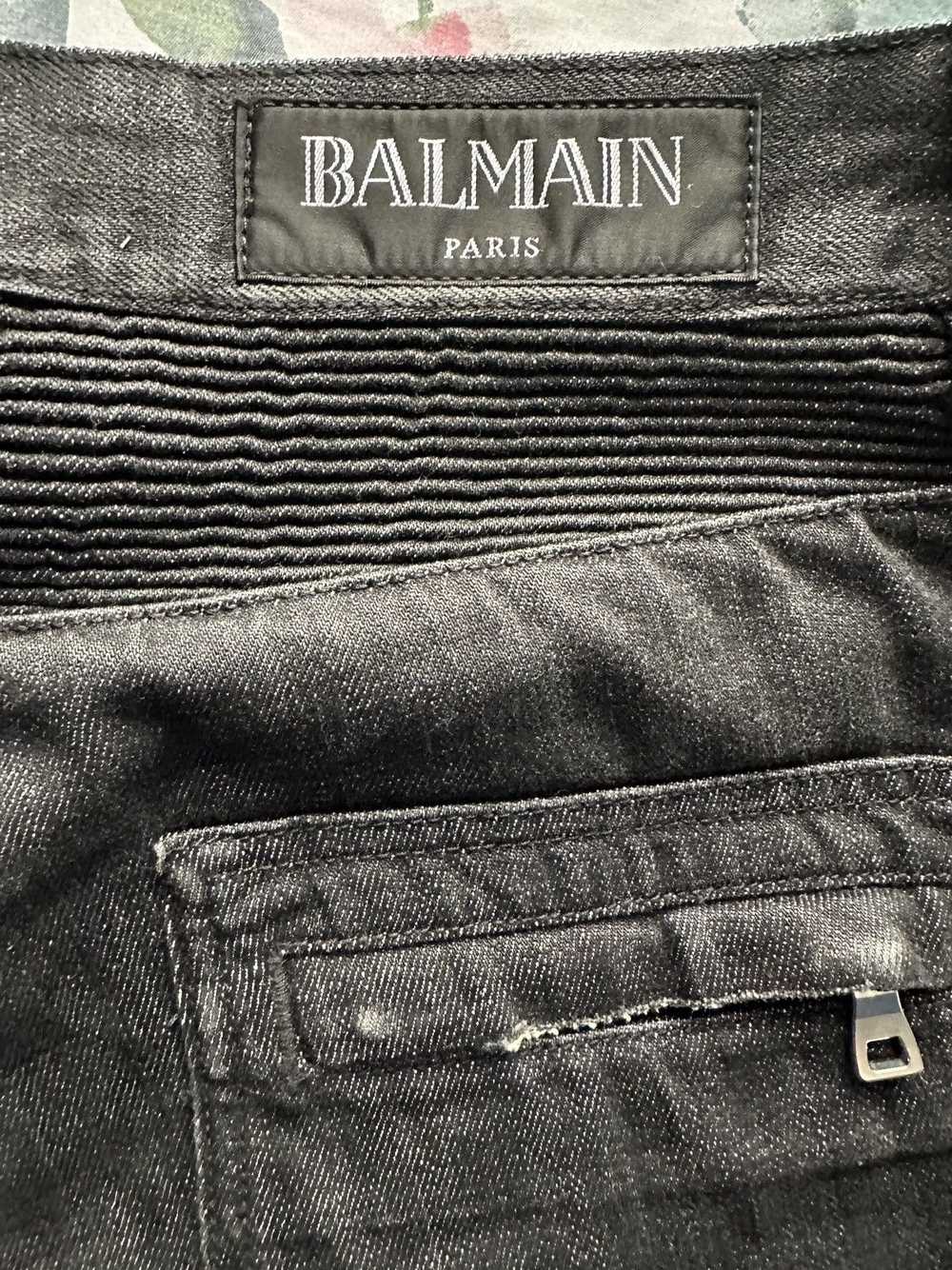 Balmain Balmain Distressed Biker Jeans - image 6