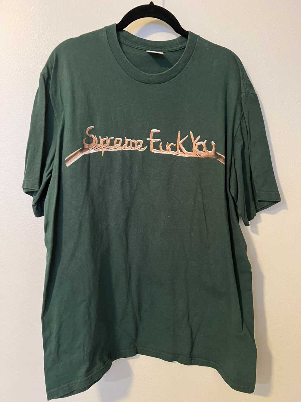 Supreme Supreme Dark Green ‘Fuck You’ Tee Size Me… - image 2