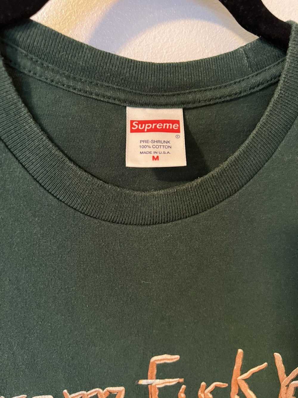 Supreme Supreme Dark Green ‘Fuck You’ Tee Size Me… - image 4