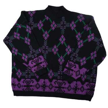 Vintage Vintage El Mar Nordic Snowflake Knit Swea… - image 1