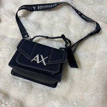 AX Denim Shoulder Bag Navy - Armani Exchange