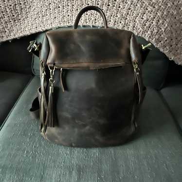 S-Zone Vintage Leather Backpack