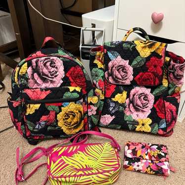 Vera Bradley Backpack, purse, wallet lot Havana ro