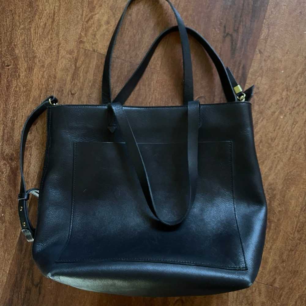 Madewell The Medium Transport Tote Bag True Black… - image 2