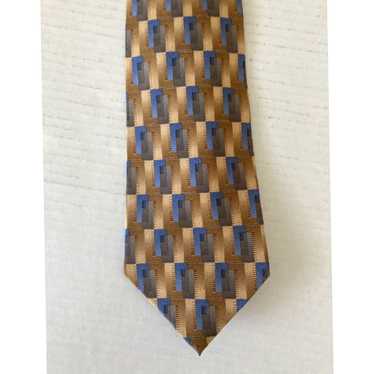 Dockers Silk Necktie for Men Featuring Gold Tan Bl