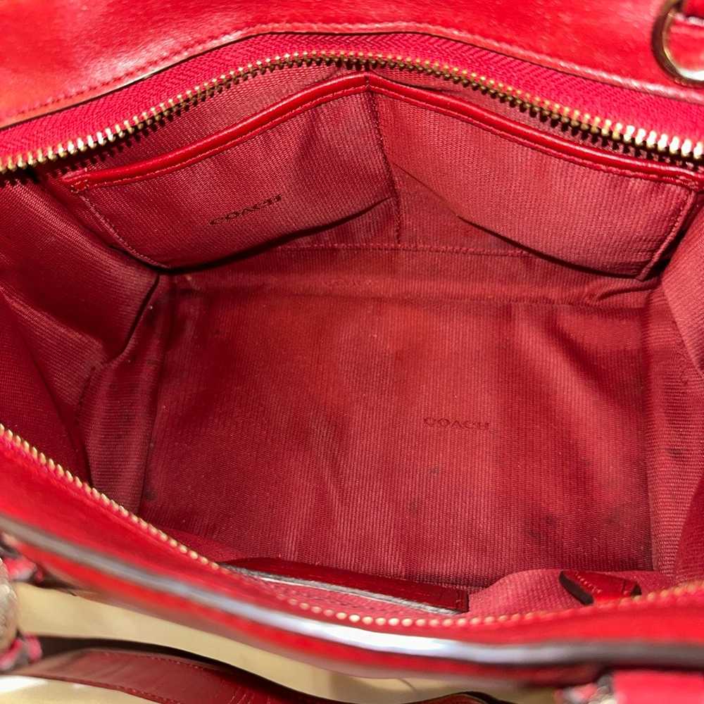 Red Coach Purse - image 11