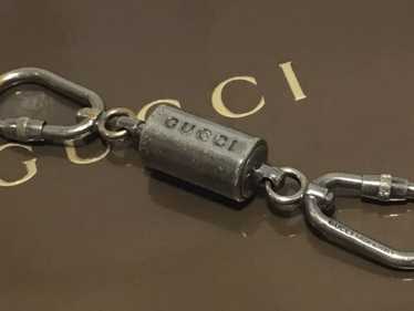 小物 OLD GUCCI Silver Keychain keyring Gucci Interlocking Silver Key Chain