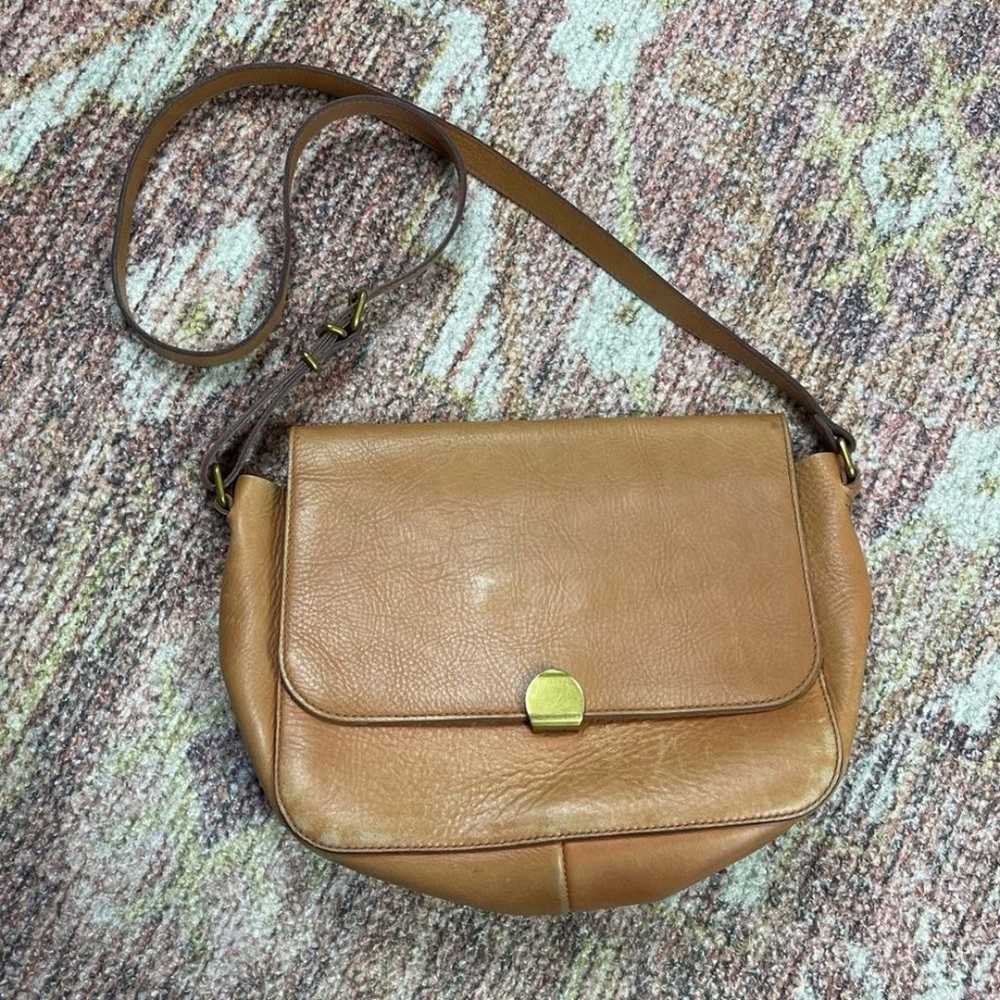 Madewell The Abroad Shoulder Bag Tan Leather - image 1